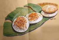 Ilustrasi Surabi Oncom, makanan, tradisional dari Jawa Barat, sketsa karya Yanita Indrawati. /Instagram.com/@yanitapriyadi