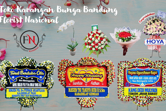 Florist Nasional menyediakan berbagai jenis karangan bunga papan Bandung dan rangkaian bunga segar untuk berbagai acara penting. (Dok. Toko Karanga Bunga Bandung)