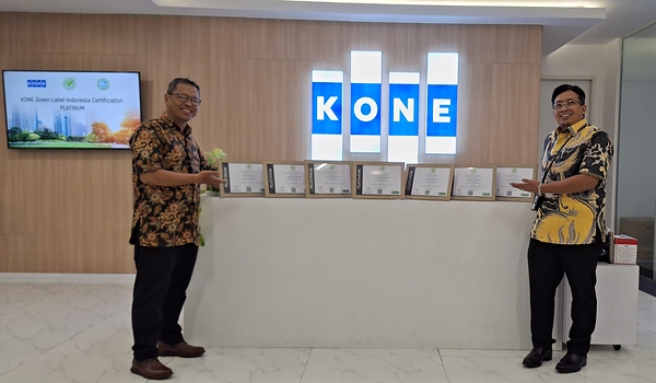 KONE Indonesia menetapkan standar baru di industri sebagai perusahaan pertama yang meraih Sertifikasi Green Label Platinum